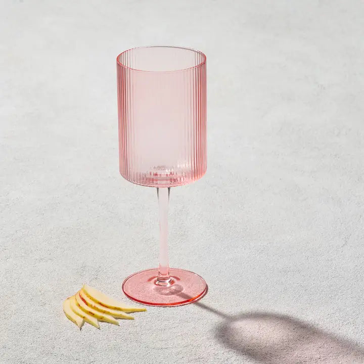 Ribbed Wine Glass - 17 oz.