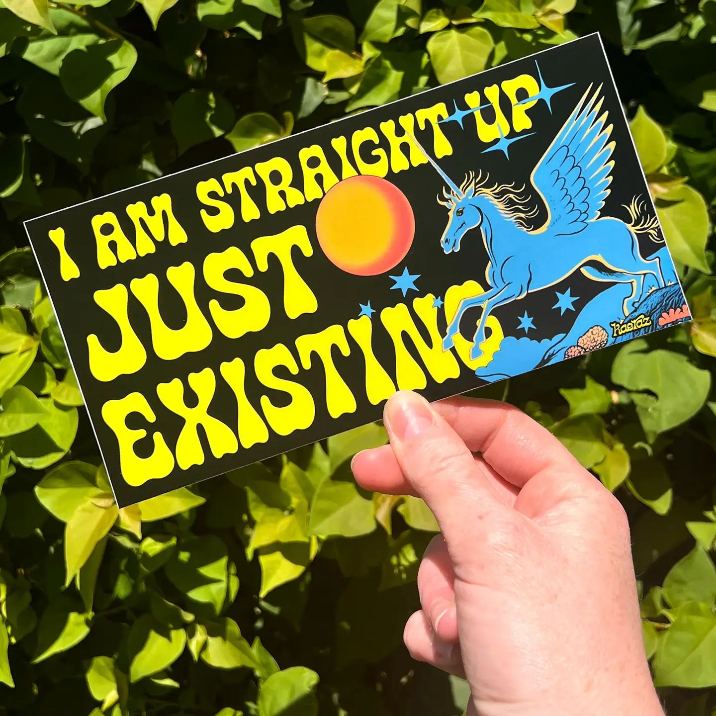 Just Existing Unicorn Bumper Sticker