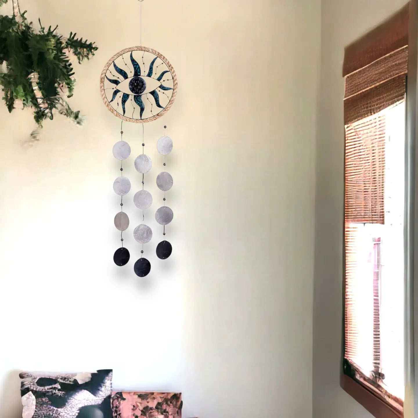 Capiz Evil Eye Windchime