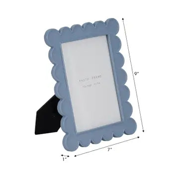 Blue Resin Scallop Edge 5x7 Frame