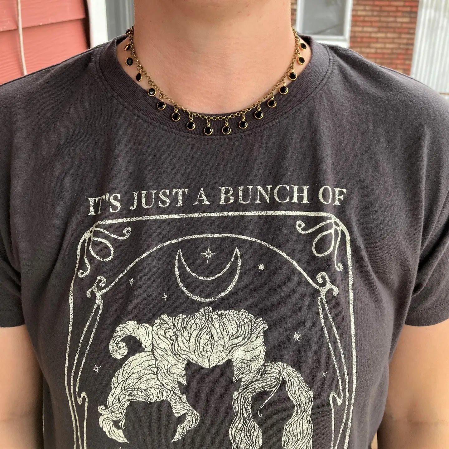 Black & Gold Crystal Beaded Choker