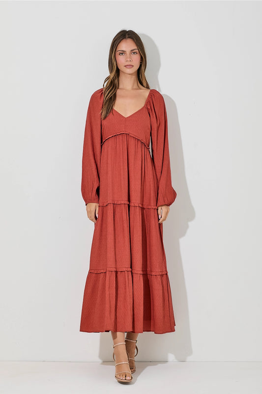 Billowy Long Sleeve Dress