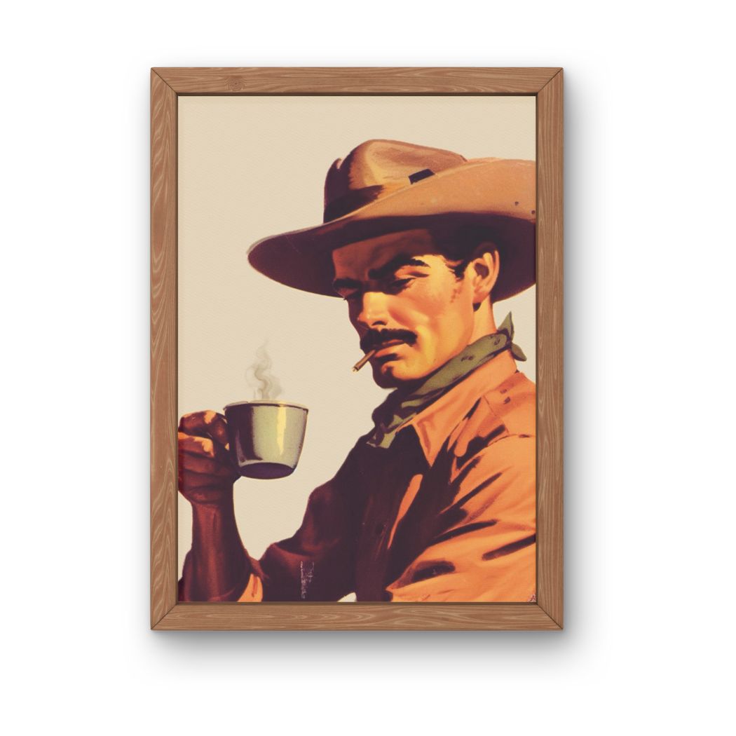 Coffee Cowboy Art Print