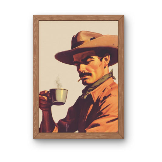 Coffee Cowboy Art Print
