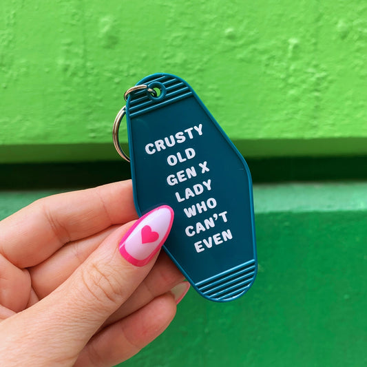 Crusty Old Gen X Lady Keychain