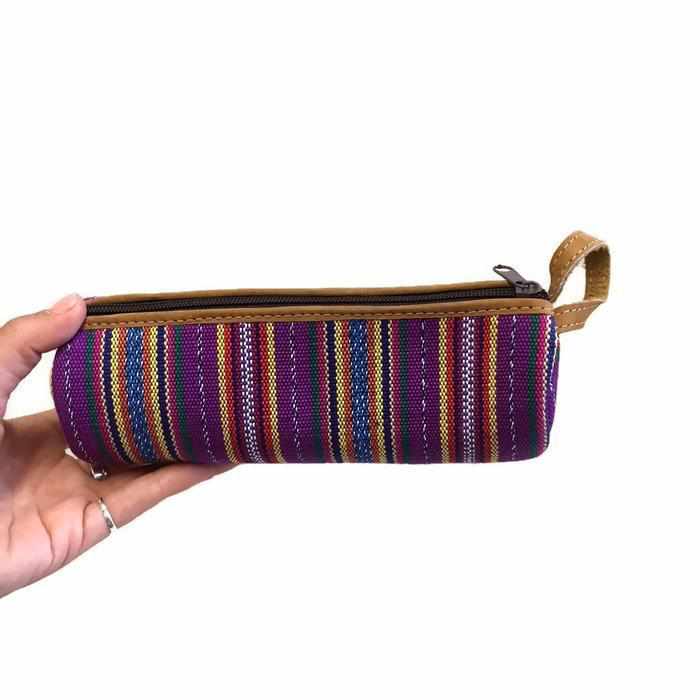 San Marcos Woven Pencil Case - Pink