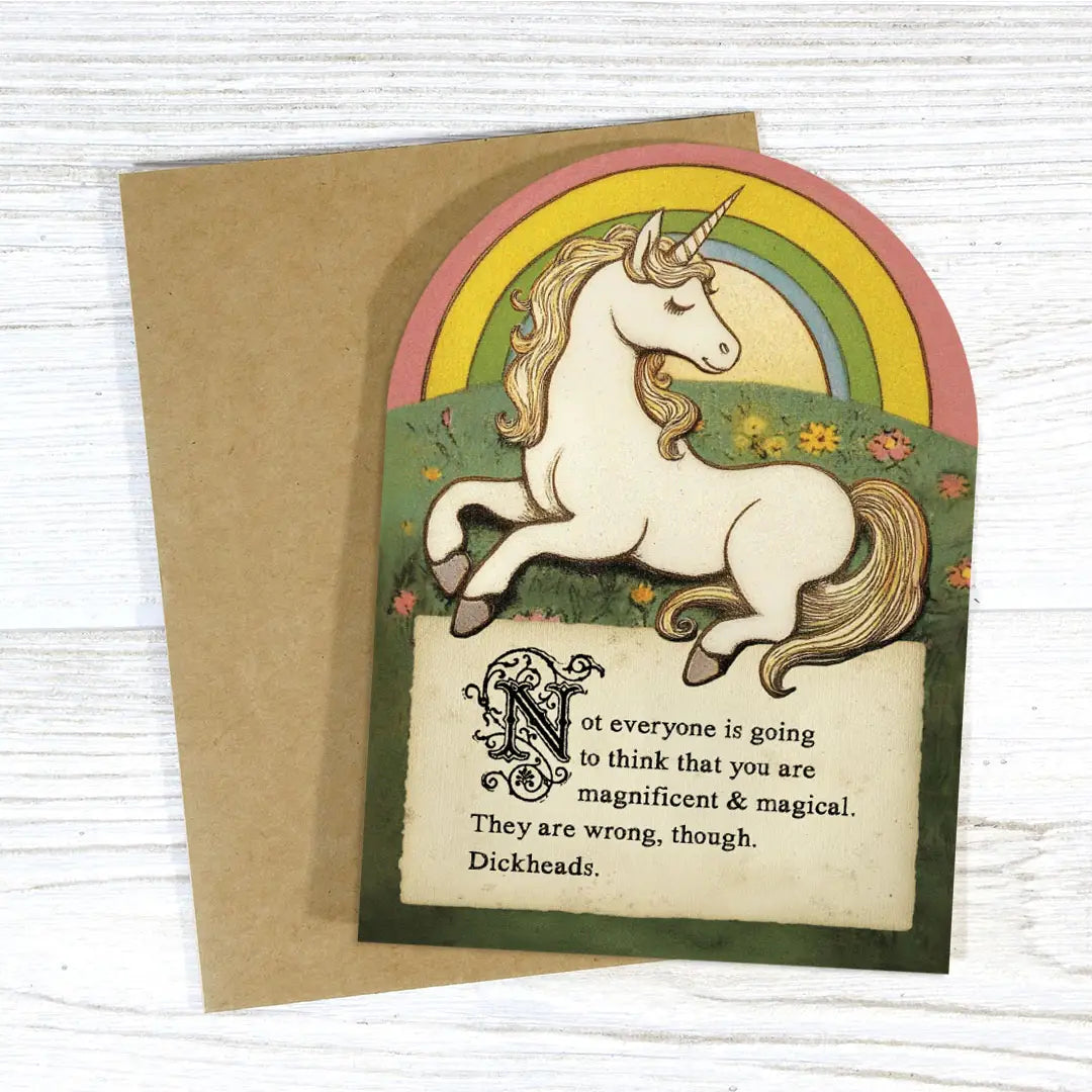 Magnificent & Magical - Funny Unicorn Encouragement Card
