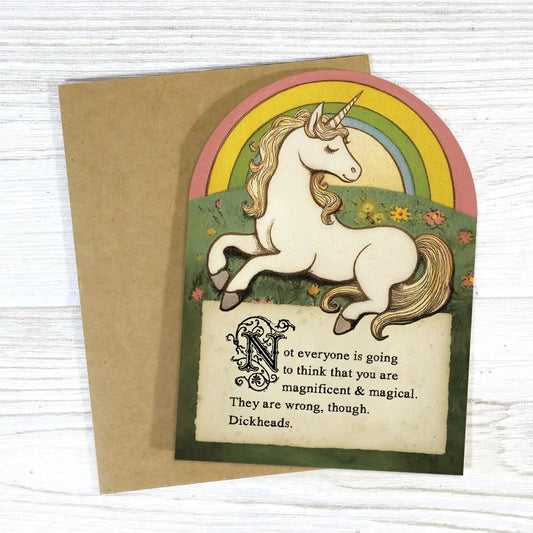 Magnificent & Magical - Funny Unicorn Encouragement Card