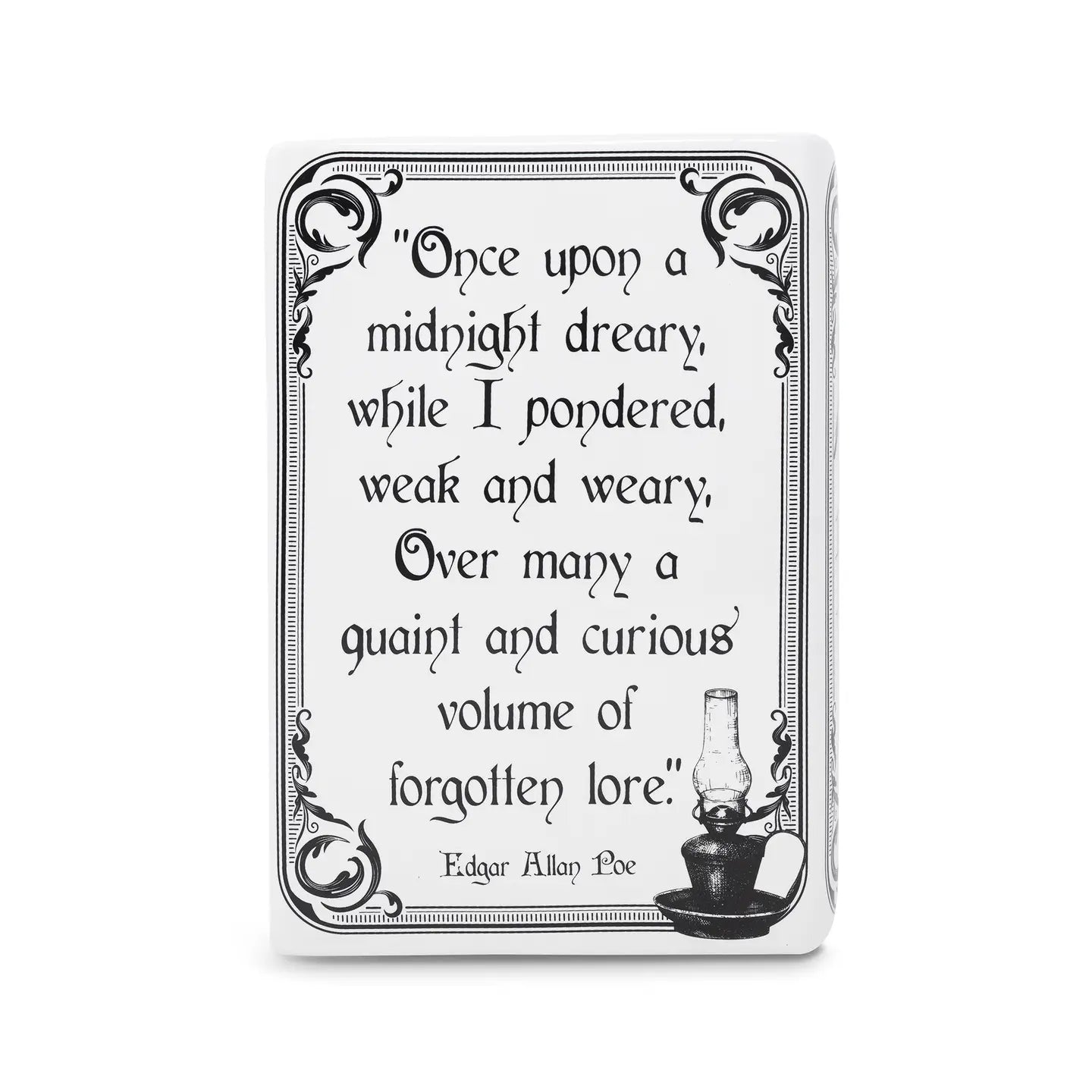 The Raven White Book Vase