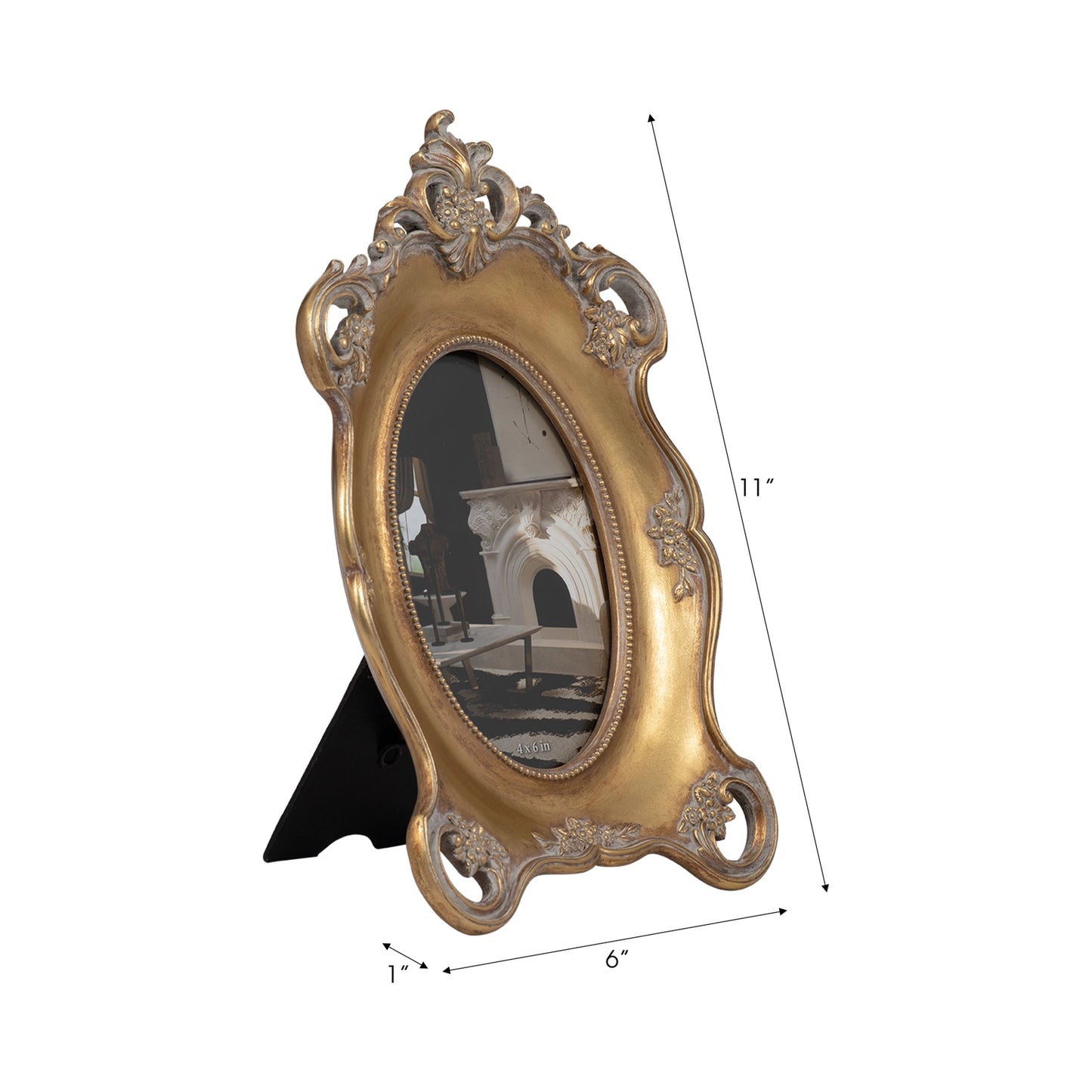 Gold Baroque Oval 4x6 Frame