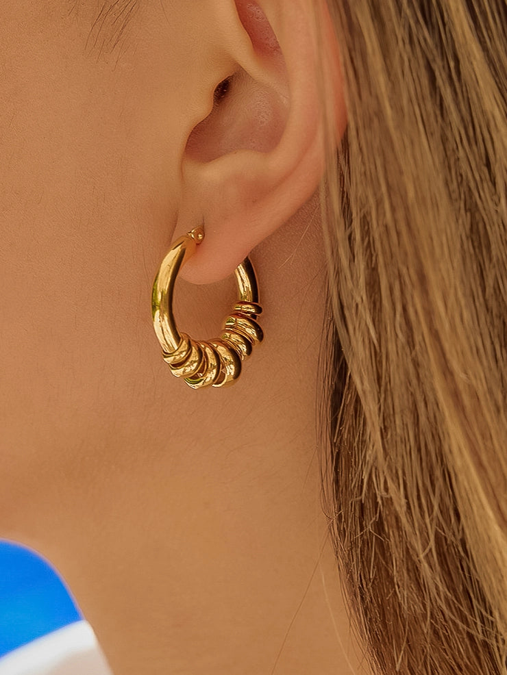 Novine Two Tone Hoop Earring