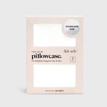 Ivory Satin Pillowcase