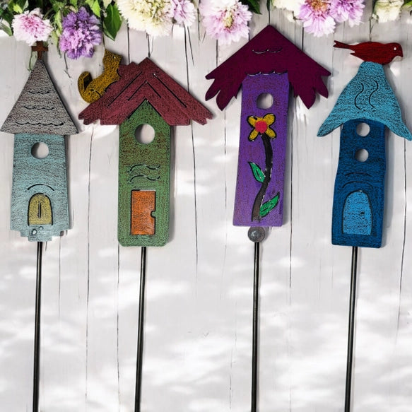 Birdhouse Plant Stake