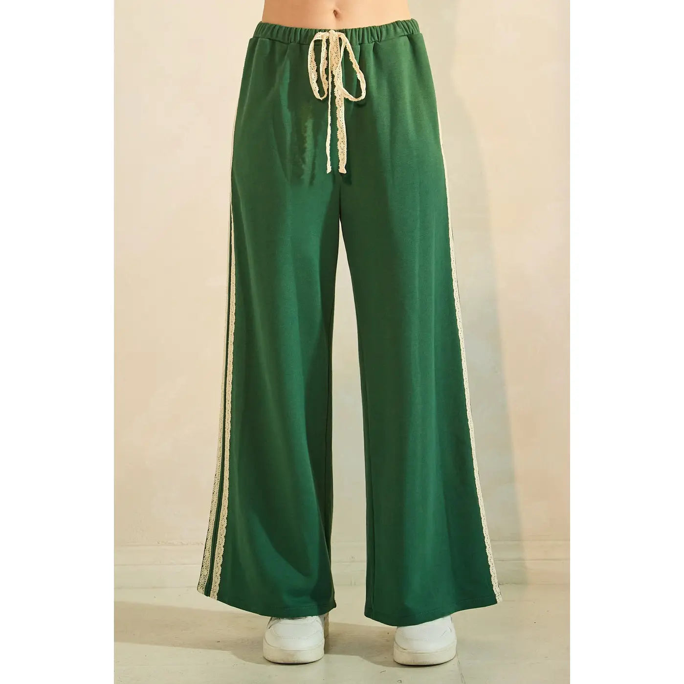 Lace Striped Sweatpants