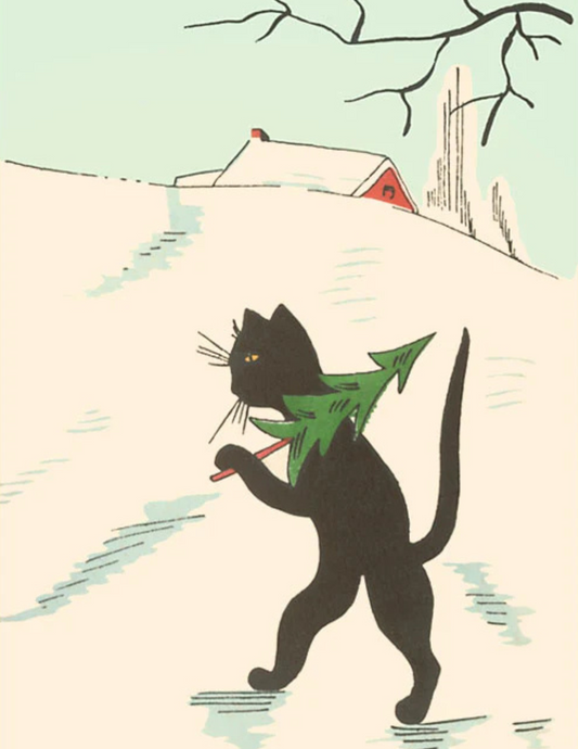 Christmas Cat Postcard