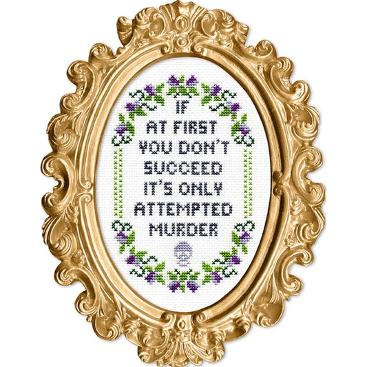 Attempted Murder Cross Stitch Kit
