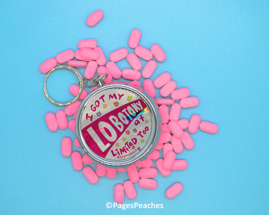 Lobotomy Pill Case Keychain