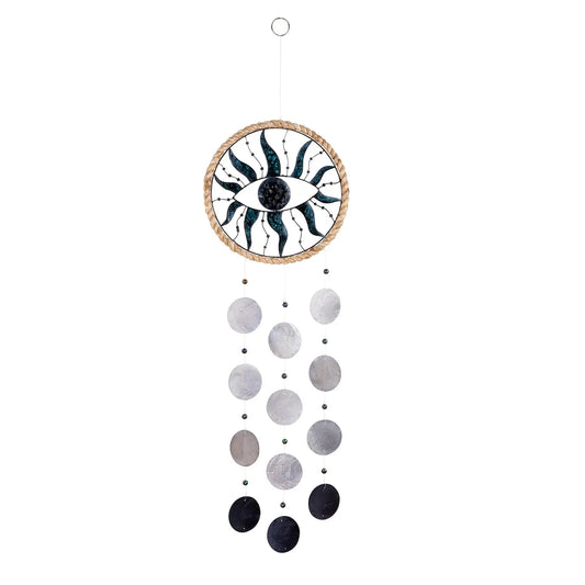 Capiz Evil Eye Windchime