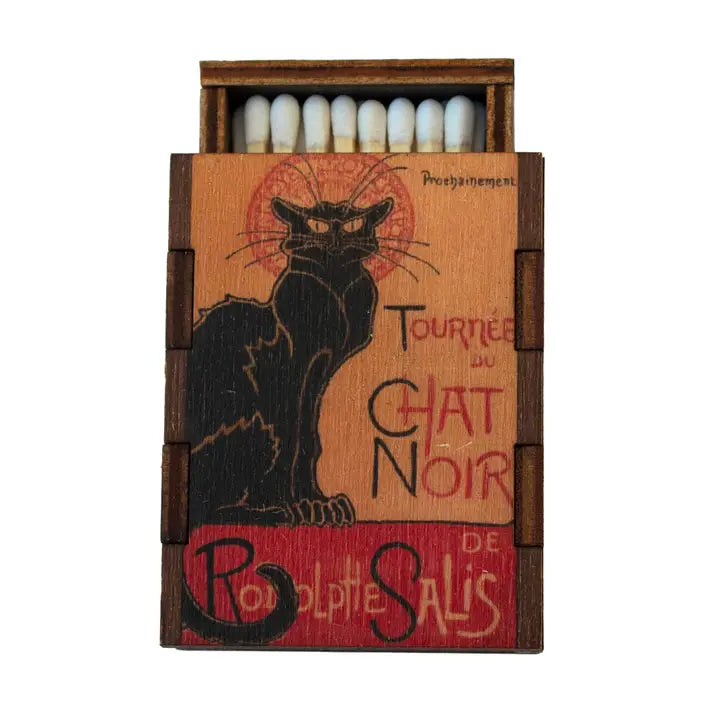 Matches • Cat Noir Wooden Matchboxes • Candle Accessory