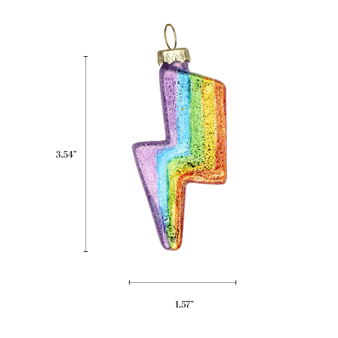 Retro Rainbow Bolt Ornament