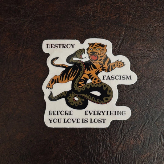 Destroy Fascism Sticker