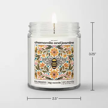 Bee Happy Chamomile and Jasmine Candle