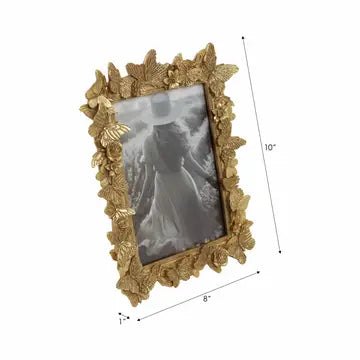 Gold Butterfly in Bloom 5x7" Frame