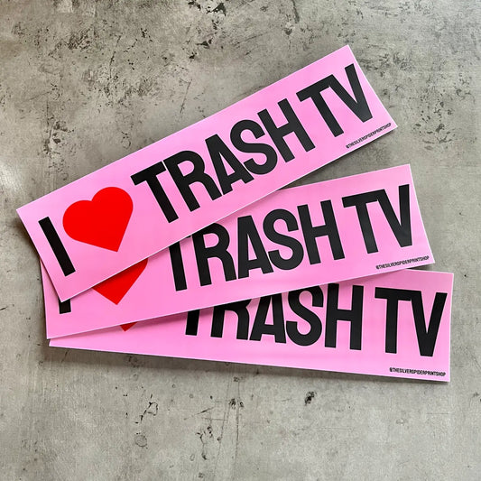 Trash Tv Bumper Sticker