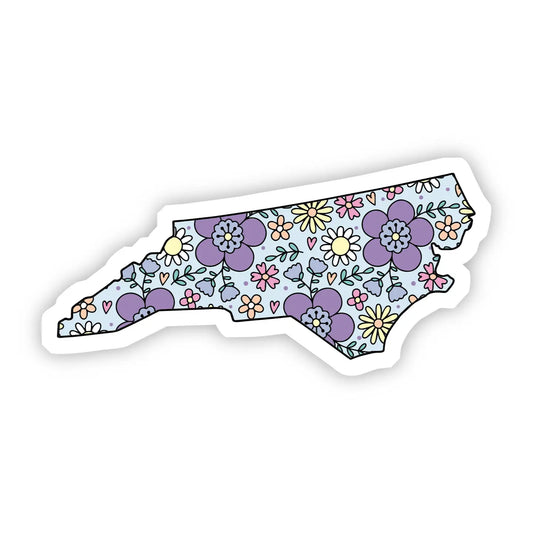 North Carolina Floral Sticker