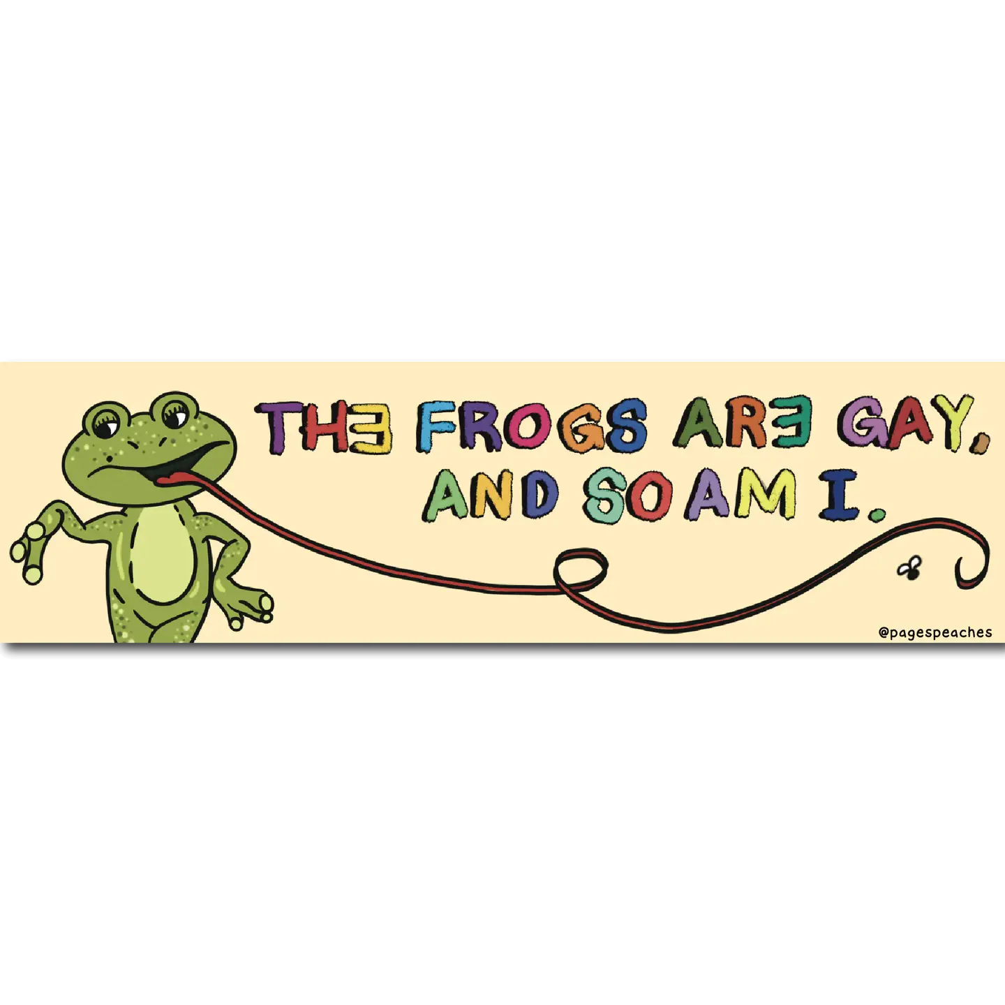 Frogs Are Gay Bumper Sticker