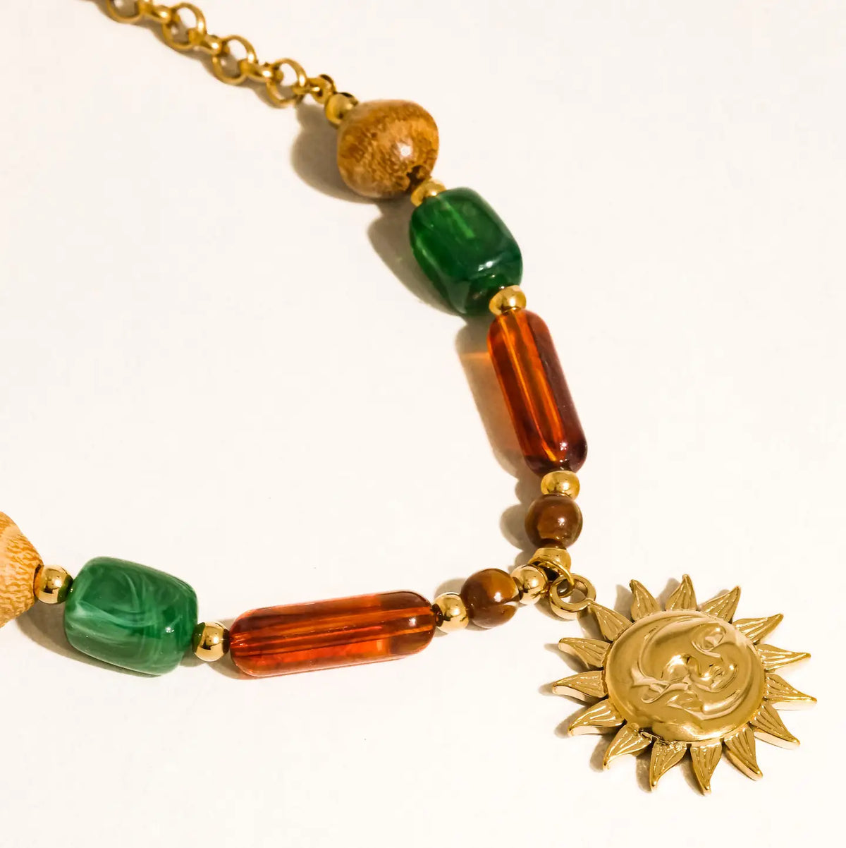 Brisa Beaded Sun Necklace