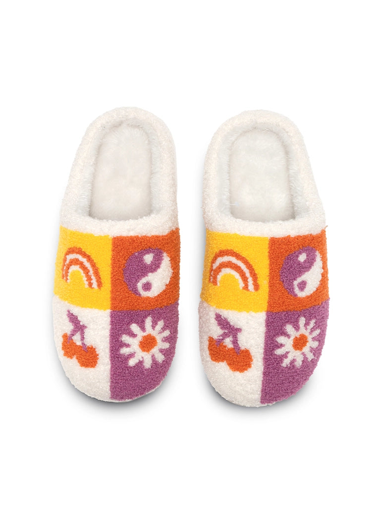 Multi-Color Symbol Slippers