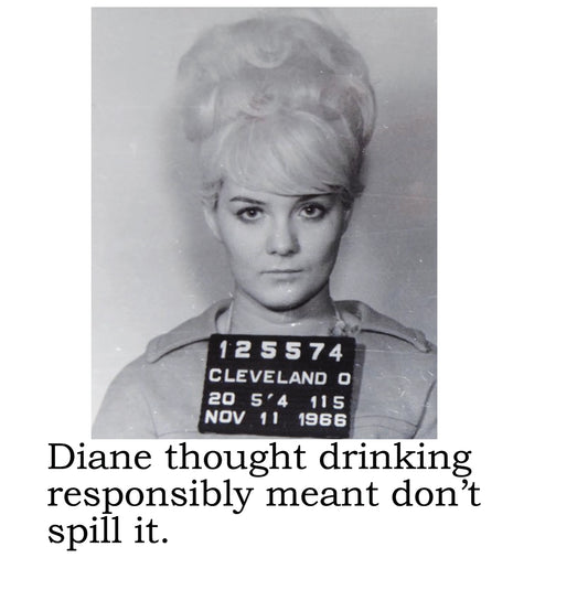 Diane Thought Drinking Responsibly Cocktail Napkins