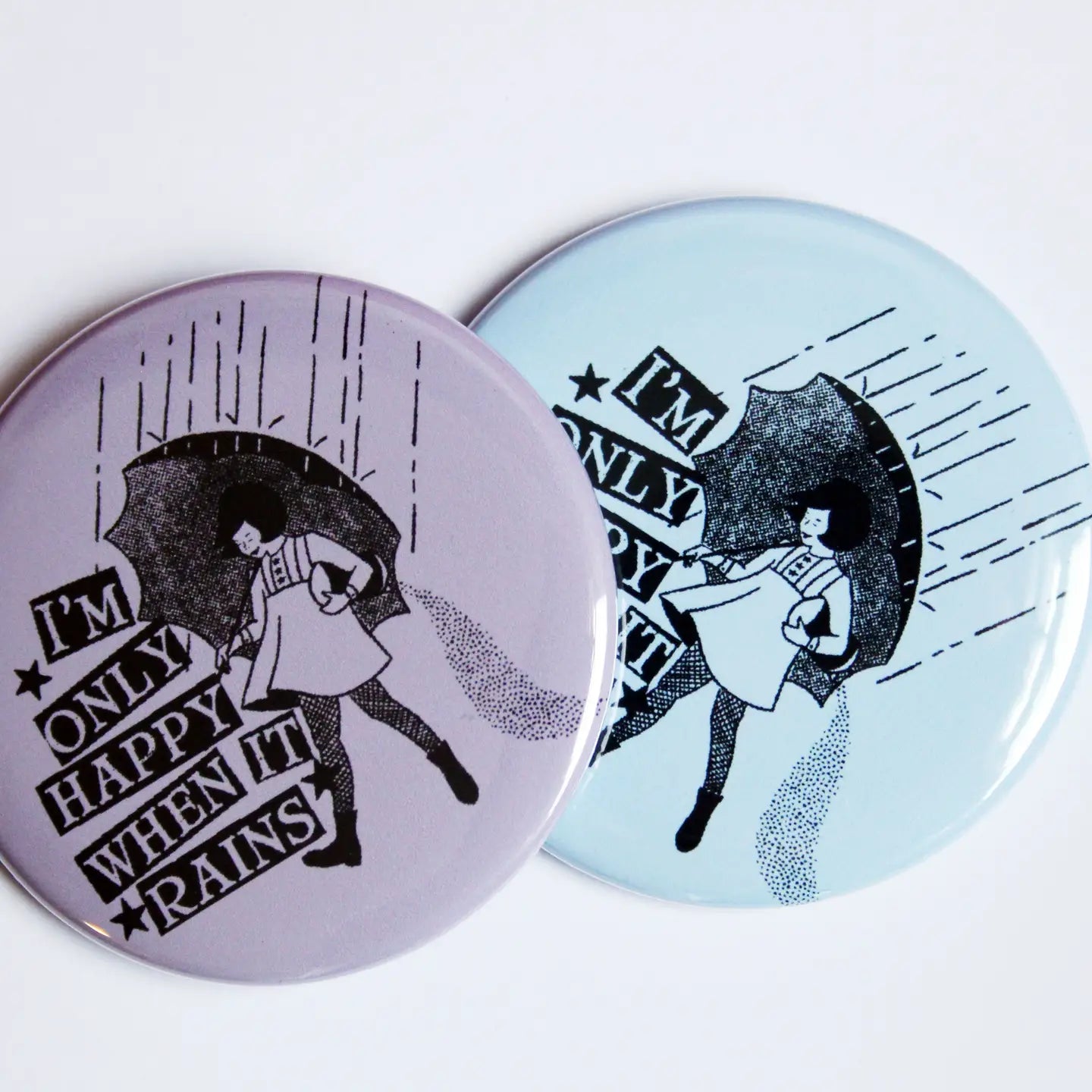 Only Happy When It Rains Pocket Mirror