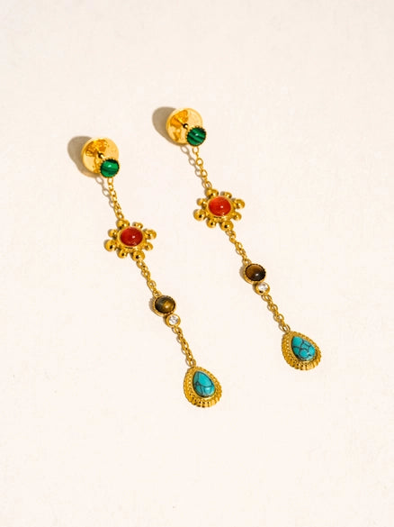 Bellevie Gemstone Drop Earrings