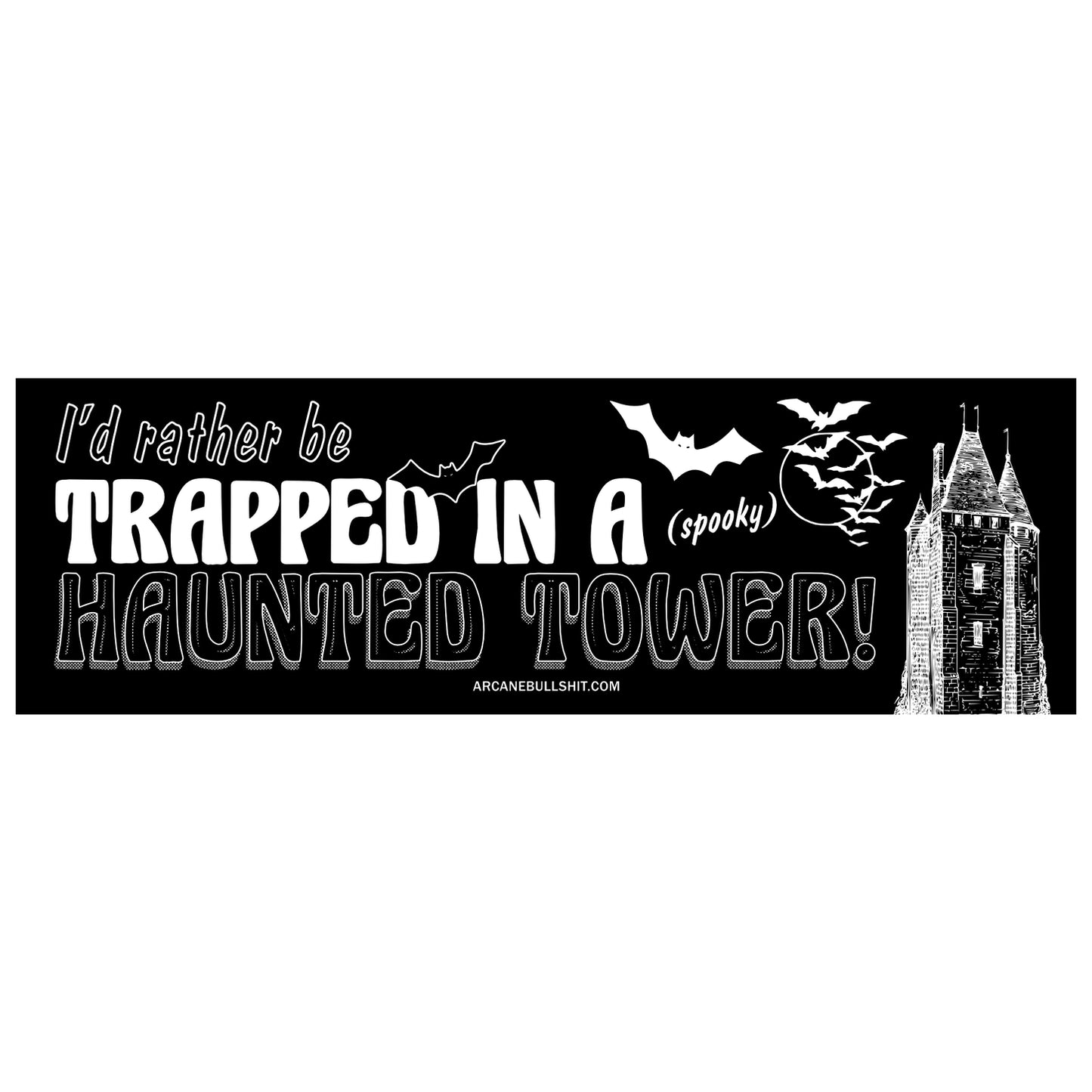 Haunted Tower Bumper Sticker