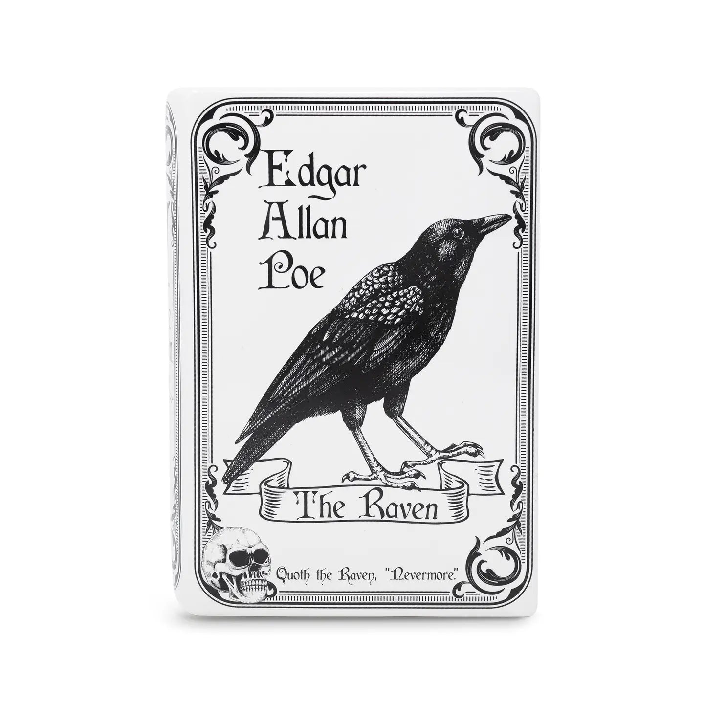 The Raven White Book Vase