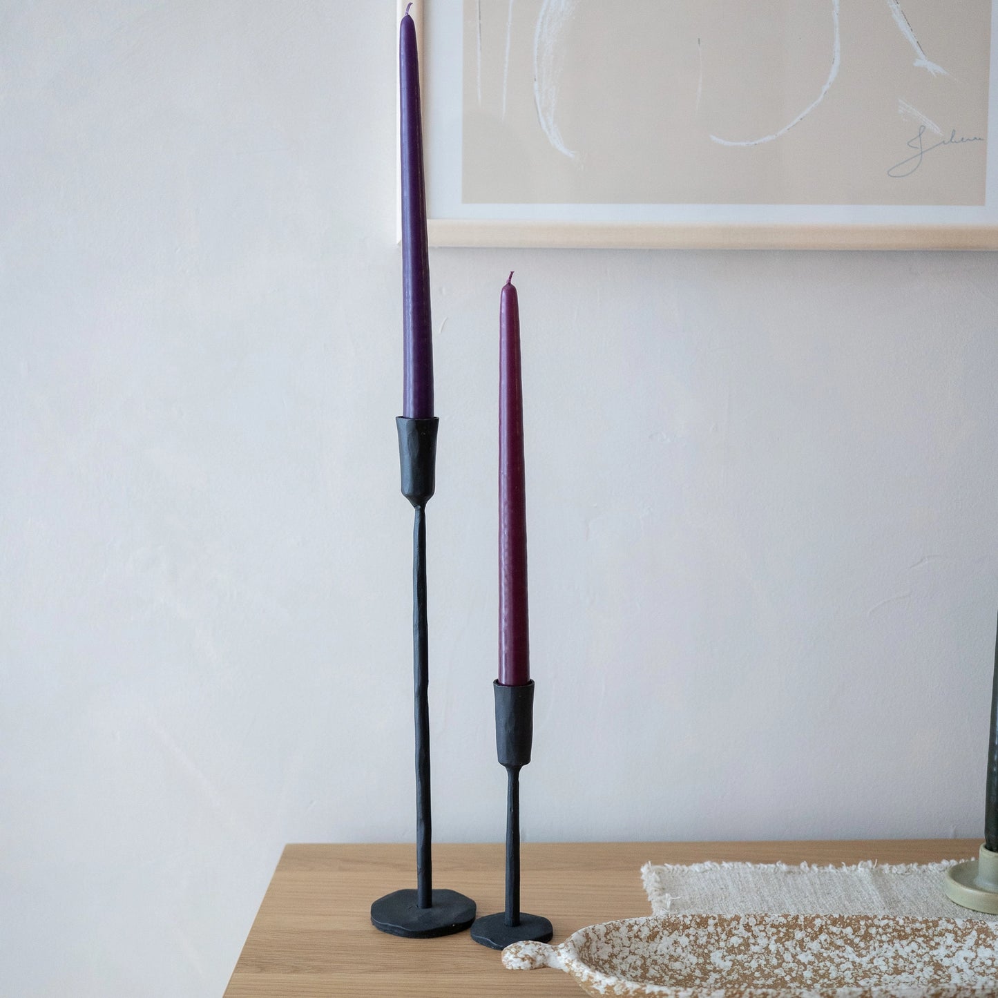 Magenta Taper Candles