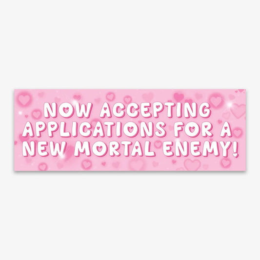 Mortal Enemy Bumper Sticker