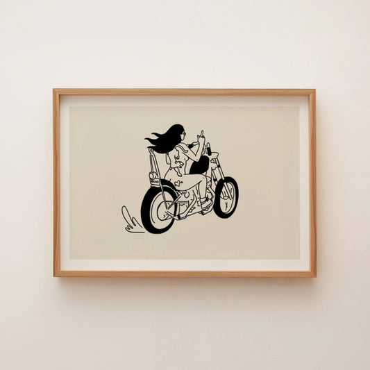 Biker Chick Print