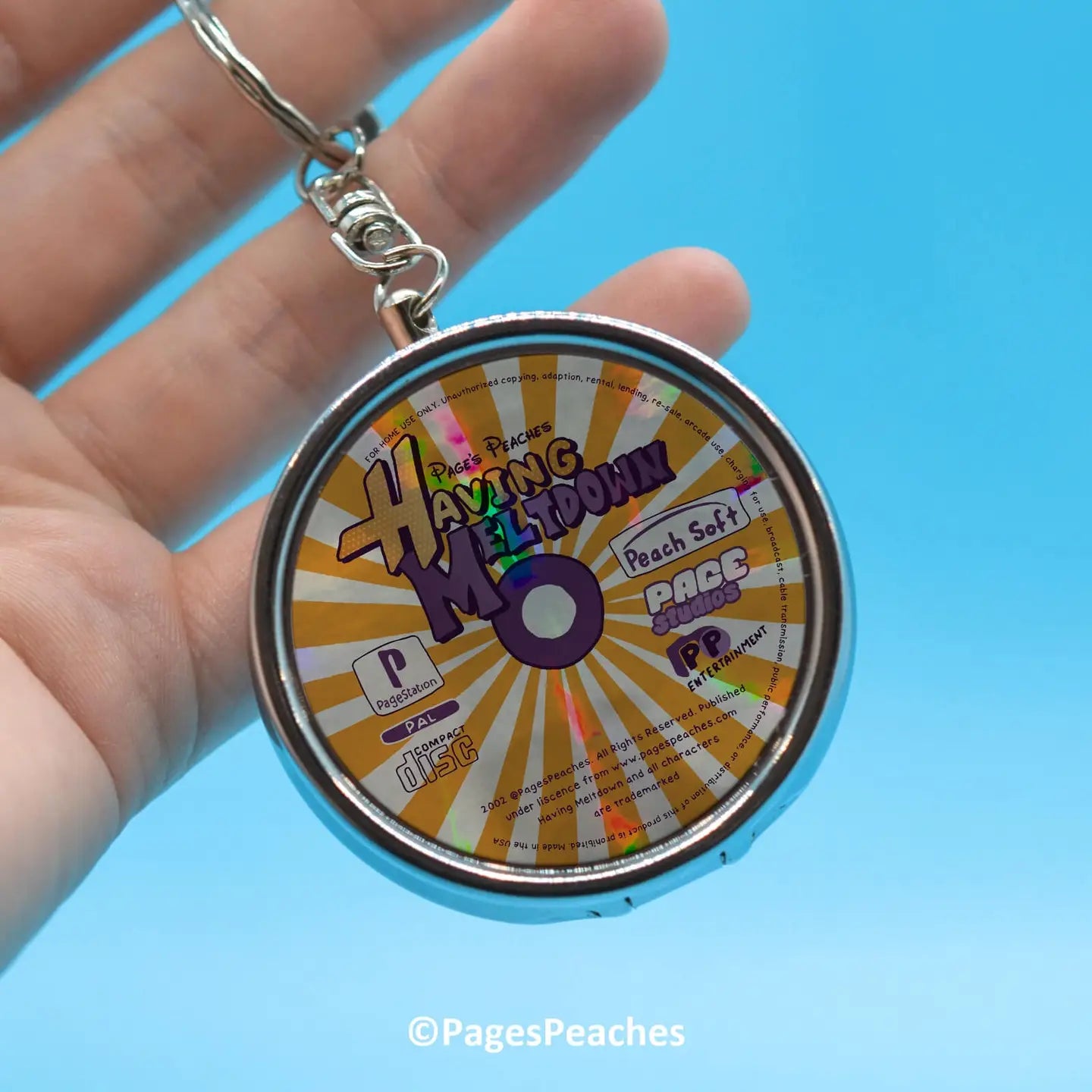 Having Meltdown Pill Case Keychain Travel Med Organizer