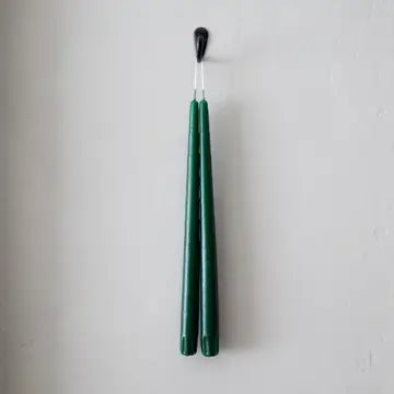 Dark Green Taper Candles