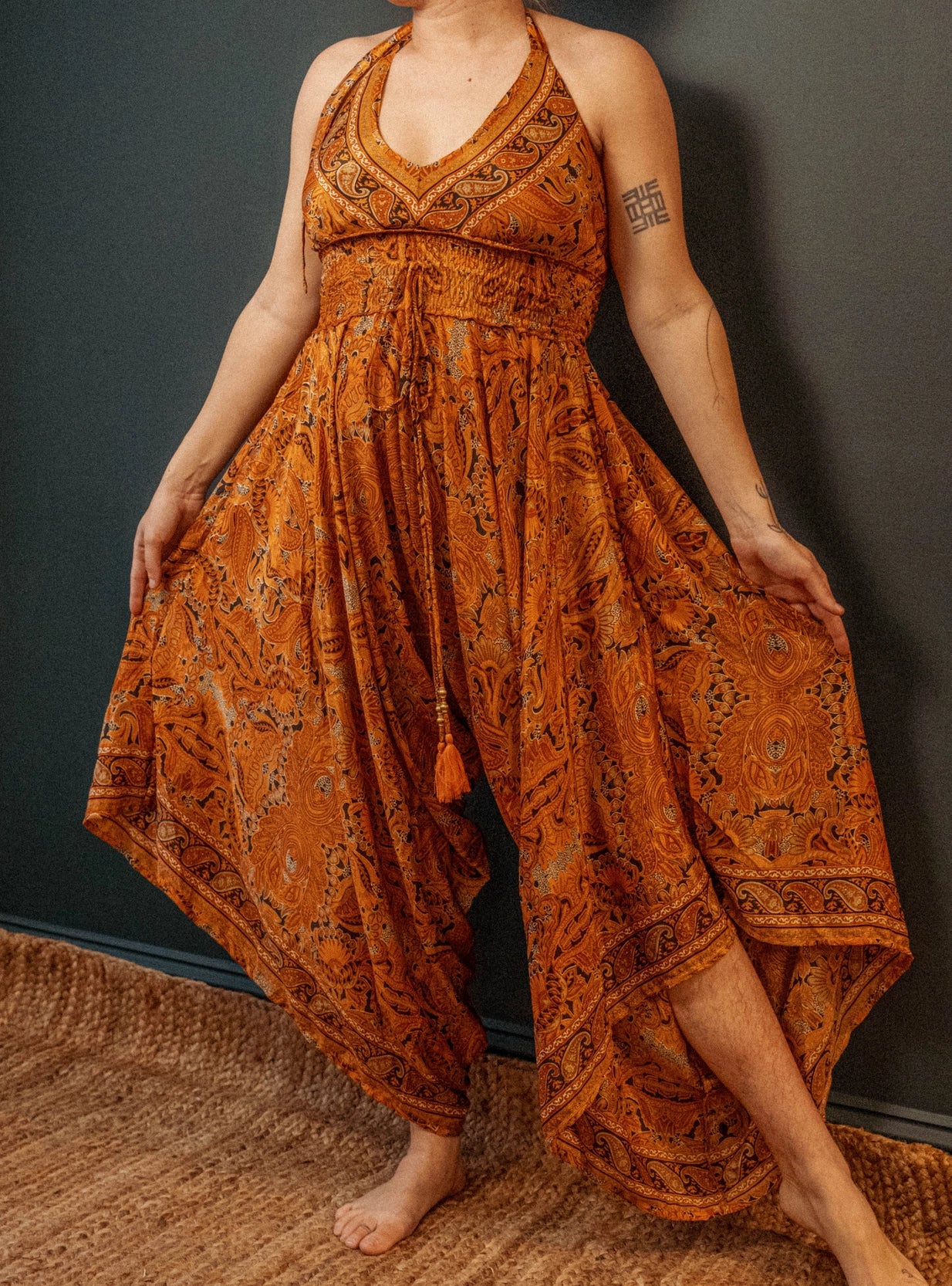 Hippie Silk Boho Jumpsuit