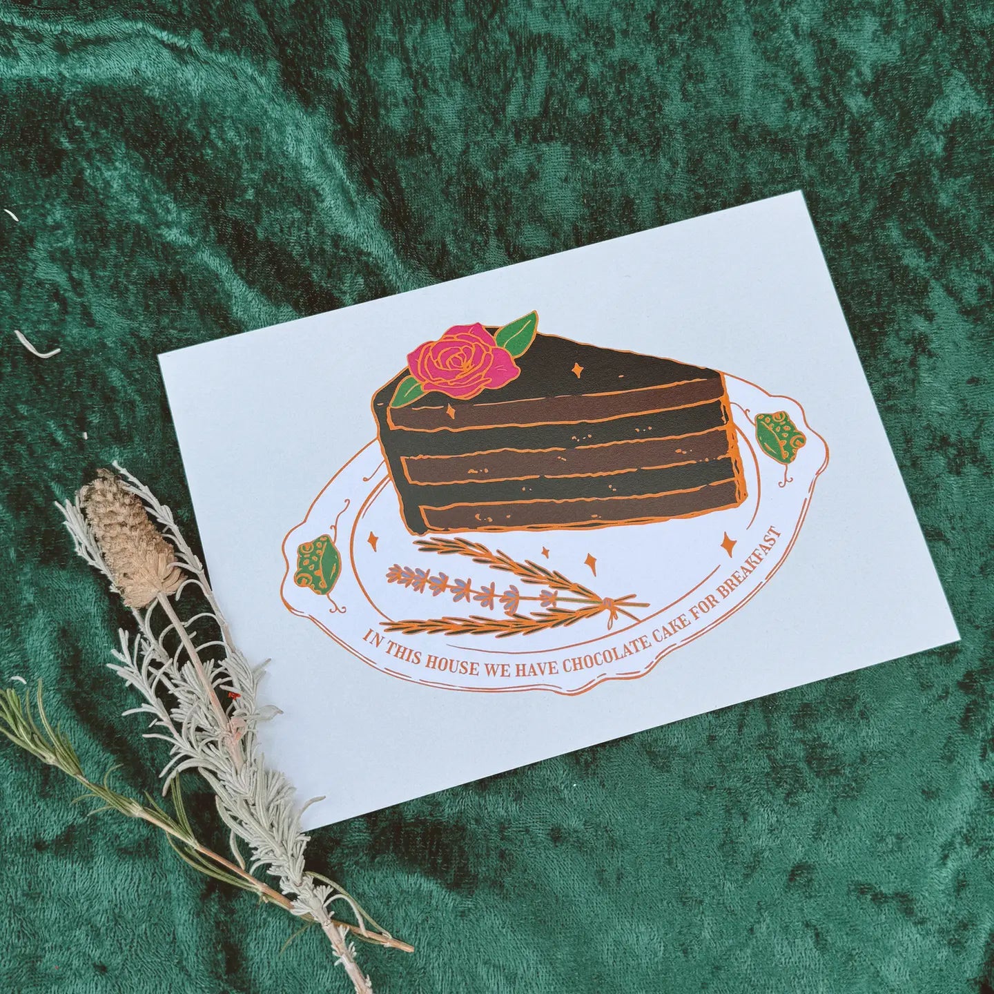 Chocolate Cake For Breakfast Print