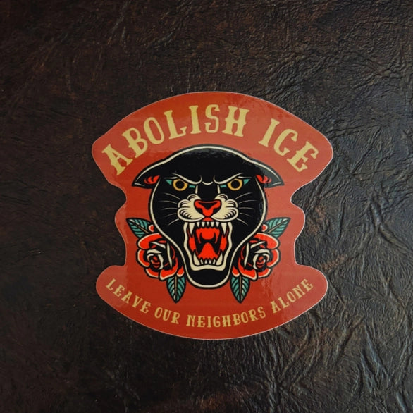 Abolish Ice Panther Sticker