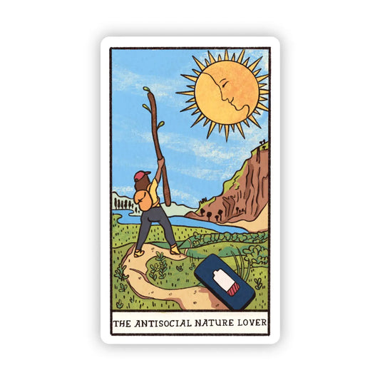 Anti Social Nature Lover Tarot Card Sticker