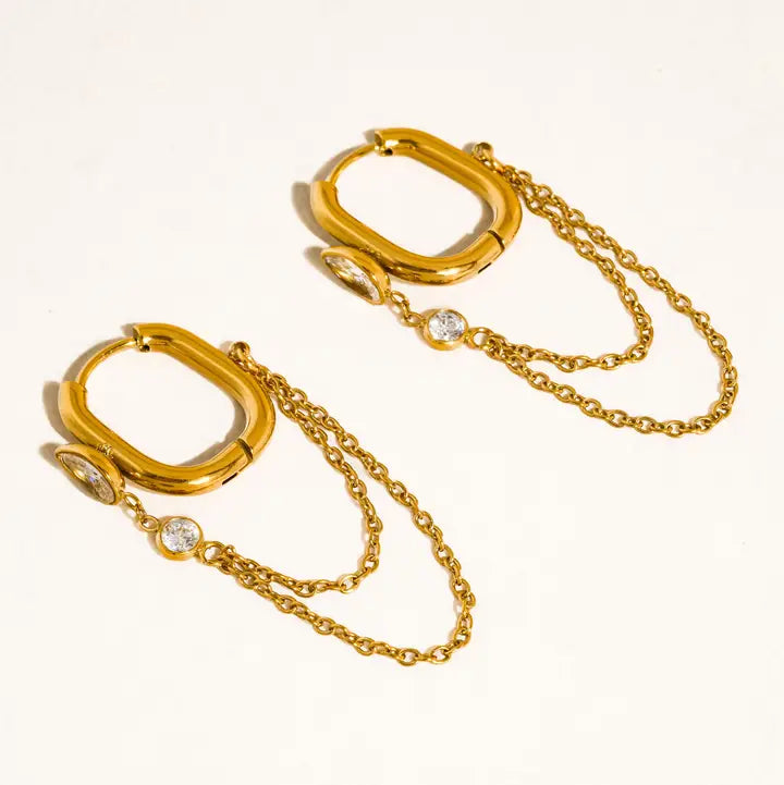 Lucienne Chain Link Drop Earrings