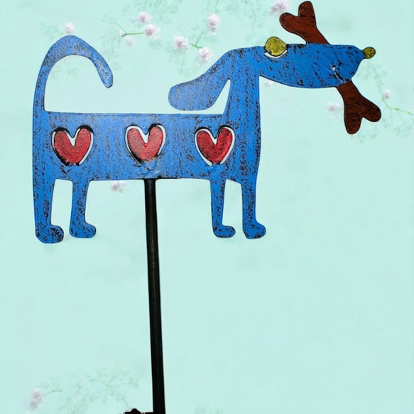 Metal Dog Bone Plant Stake
