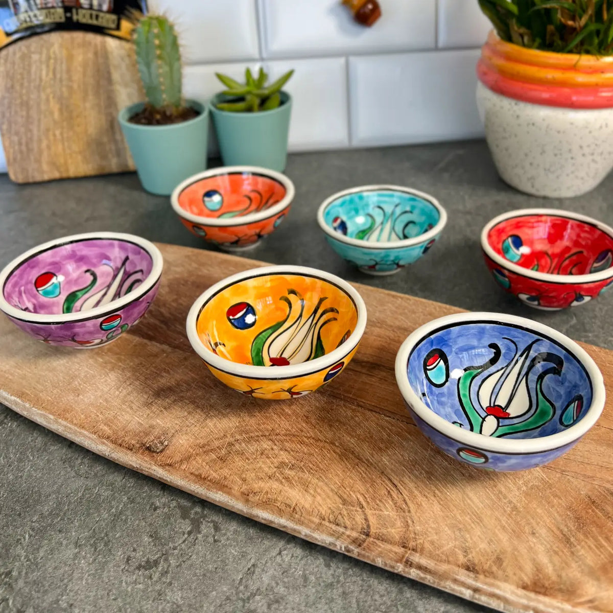 Small Bowls, Tulip Design Handmade Bowls, Cute Trinket Dish