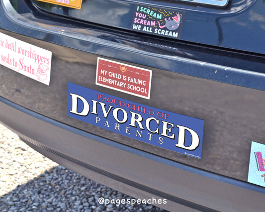 Divorced Parents Bumper Sticker